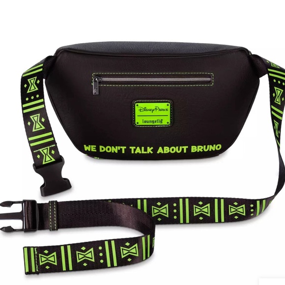 Disney Loungefly Encanto \'\'We Don\'t Talk About Bruno\'\' Glow-in-the-Dark Belt Bag